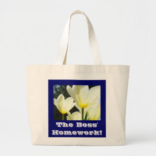 Chef-Hausaufgaben! Tote Bag Geschenke Weiße Gelbe  Jumbo Stoffbeutel
