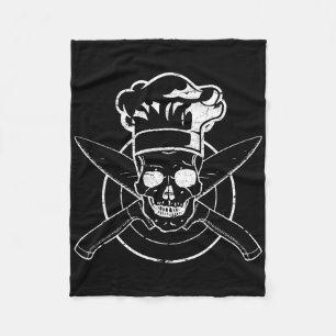Chef-Hemd Totenkopf Kochmütze Kochen Bbq Grillen T Fleecedecke