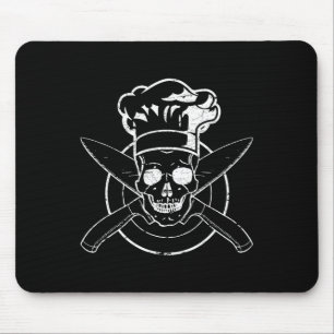 Chef-Hemd Totenkopf Kochmütze Kochen BBQ Grillen T Mousepad