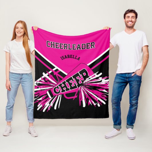 Chef 📣 - Hot Pink, White & Black Fleecedecke (Beispiel)