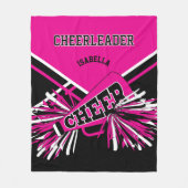 Chef 📣 - Hot Pink, White & Black Fleecedecke (Vorderseite)