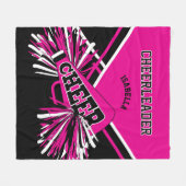 Chef 📣 - Hot Pink, White & Black Fleecedecke (Vorderseite (Horizontal))