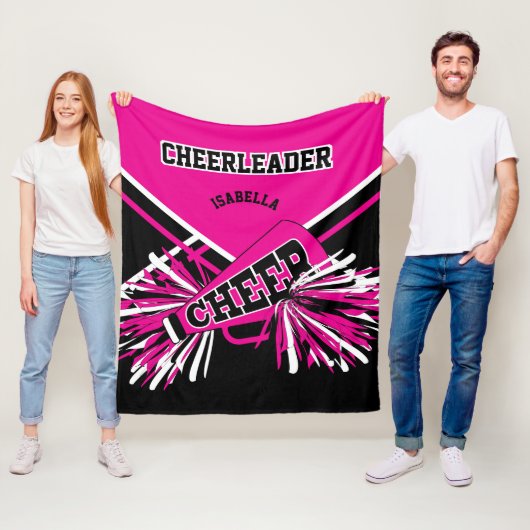 Chef 📣 - Hot Pink, White & Black Fleecedecke (Beispiel)