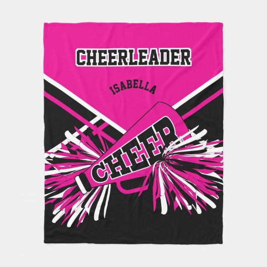 Chef 📣 - Hot Pink, White & Black Fleecedecke (Vorderseite)