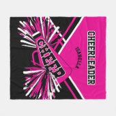 Chef 📣 - Hot Pink, White & Black Fleecedecke (Vorderseite (Horizontal))