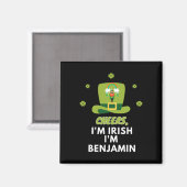 Chef Ich bin Irisch Ich bin Benjamin Magnet (Vorderseite/Rückseite)