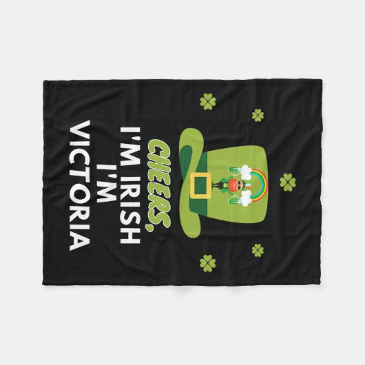 Chef Ich bin Irisch Ich bin Victoria Fleecedecke (Vorderseite (Horizontal))