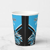 Chef in Blau, Schwarz und Weiß Pappbecher (Rechts)