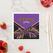 Chef in Lila, Gold und Schwarz Serviette (Beispiel)