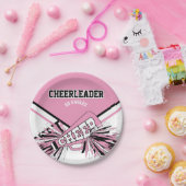 Chef in Rosa, Weiß und Schwarz Pappteller (Party)