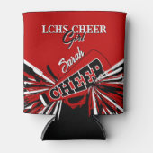 Chef in Rot, Weiß und Schwarz Dosenkühler (Vorderseite)