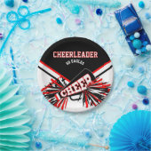 Chef in Rot, Weiß und Schwarz Pappteller (Party)