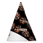 Chef in Schwarz, Weiß und Orange Partyhütchen (Rechts)