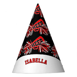 Chef in Schwarz, Weiß und Rot Partyhütchen