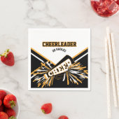 Chef in Weiß, Gold und Schwarz Serviette (Beispiel)