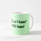 CHEF ist nicht glücklich? Nicht ist glückliches Kaffeetasse (VorderseiteRechts)