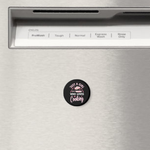 Chef ist nur ein Mädchen, das Kochen liebt Magnet