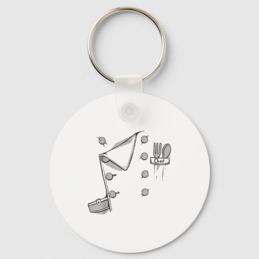Chef Jacket Chef Costume Cook Cooking Funny Chef G Schlüsselanhänger (Vorderseite)