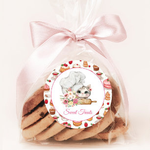 Chef Kitten Bäckerei Runder Aufkleber