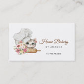 Chef Kitten Bäckerei Visitenkarte (Vorderseite)