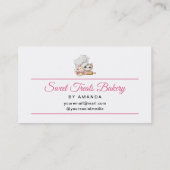 Chef Kitten Bakery Pink Visitenkarte (Rückseite)