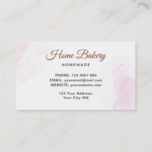 Chef Kitten Bakery Visitenkarte (Rückseite)