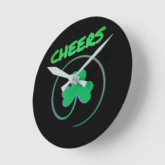 Chef Kleeblatt Clover Irland Runde Wanduhr (Winkel)