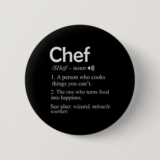 Chef Koch Bbq Lustiges Tee Cooles Kochen Liebe Per Button (Vorderseite)