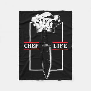 Chef Koch Leben Messer Restaurant Kochen Essen Küc Fleecedecke