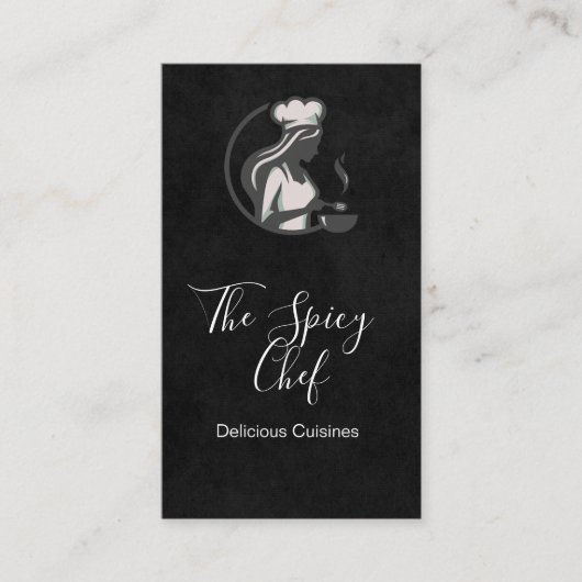 Chef-Koch-Logo | Restaurant | Catering Visitenkarte (Vorderseite)