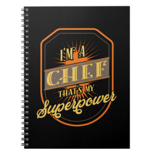 Chef kocht notizblock