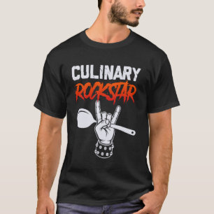 Chef kulinarischer Rockstar lustige Köche seltsame T-Shirt