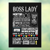 Chef Lady danke Plaque danke Fensteraufkleber (Blatt 3)