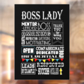 Chef Lady danke Plaque danke Fensteraufkleber (Blatt 2)