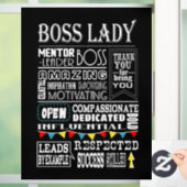 Chef Lady danke Plaque danke Fensteraufkleber (Zuhause)