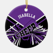 Chef 📣 💖 - Lila, schwarz und weiß Keramik Ornament (Vorne)