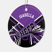 Chef 📣 💖 - Lila, schwarz und weiß Keramik Ornament (Links)