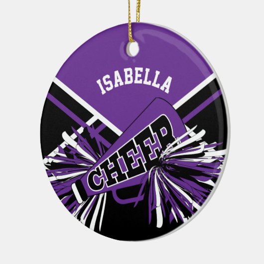 Chef 📣 💖 - Lila, schwarz und weiß Keramik Ornament (Links)