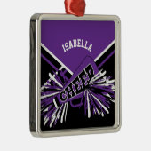 Chef 📣 💖 - Lila, schwarz und weiß Silbernes Ornament (Rechts)