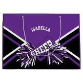 Chef 📣 - Lila, weiß und schwarz - Große Geschenktüte (Vorderseite)