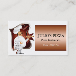 Chef-Logo für Pizzerien Visitenkarte