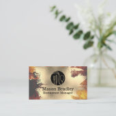 Chef Logo | Gold Foil | Silverware Logo Visitenkarte (Stehend Vorderseite)