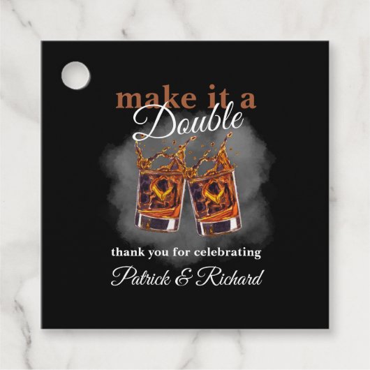 Chef macht es zu einem Whiskey Glass mit doppelter Geschenkanhänger (Vorderseite)