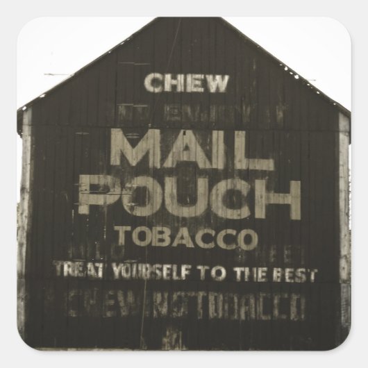 Chef Mail Pouch Tobacco - Antiquitätenfinale des F Quadratischer Aufkleber (Vorderseite)