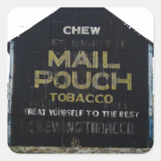 Chef Mail Pouch Tobacco Barn - Original Foto Quadratischer Aufkleber (Vorderseite)