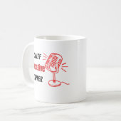 Chef-Manager Yapper – Lustige Sprechblasen Kaffeetasse (Vorderseite Links)