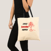 Chef-Manager Yapper – Lustige Sprechblasen Tragetasche (Vorderseite (Produkt))