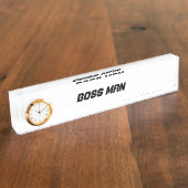 Chef-Mann-Schreibtisch-Platte Namensplakette (Seite)