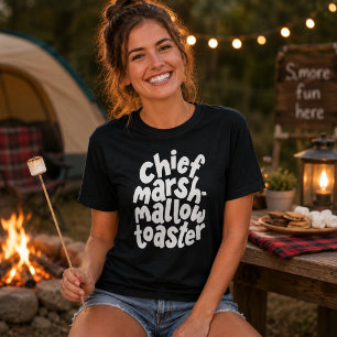 Chef-Marshmallow-Toaster Lustiger Weißer Spruch T-Shirt