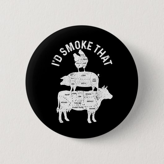 Chef Metzger Bbq Ich Würde Dieses Schweinefleisch Button (Vorderseite)